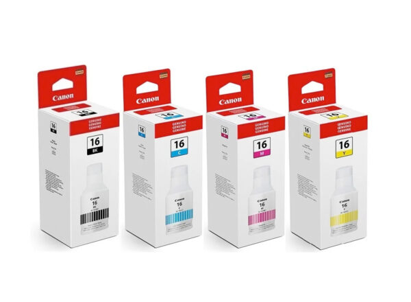 Pack de 4 Tintas Canon GI-16KIT Caja GX7010 GX6010 GX4010 GX5010