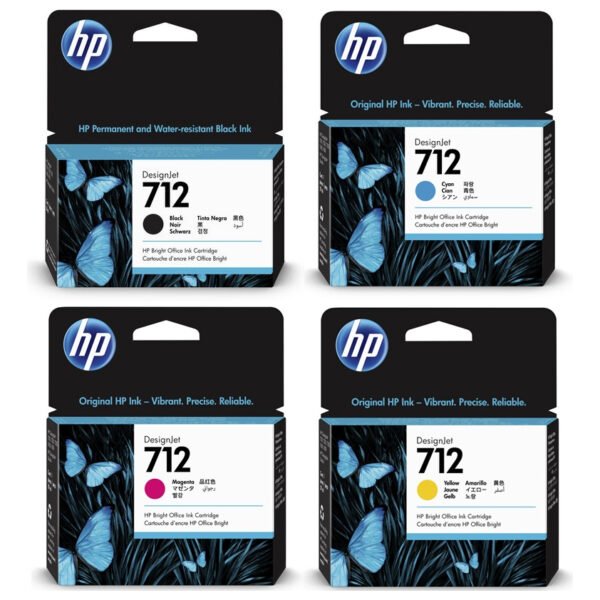 Kit 4 Tintas HP 712 3ED67A 3ED68A 3ED69A